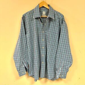 Sero by Forsyth plaid cotton button down Sz XL